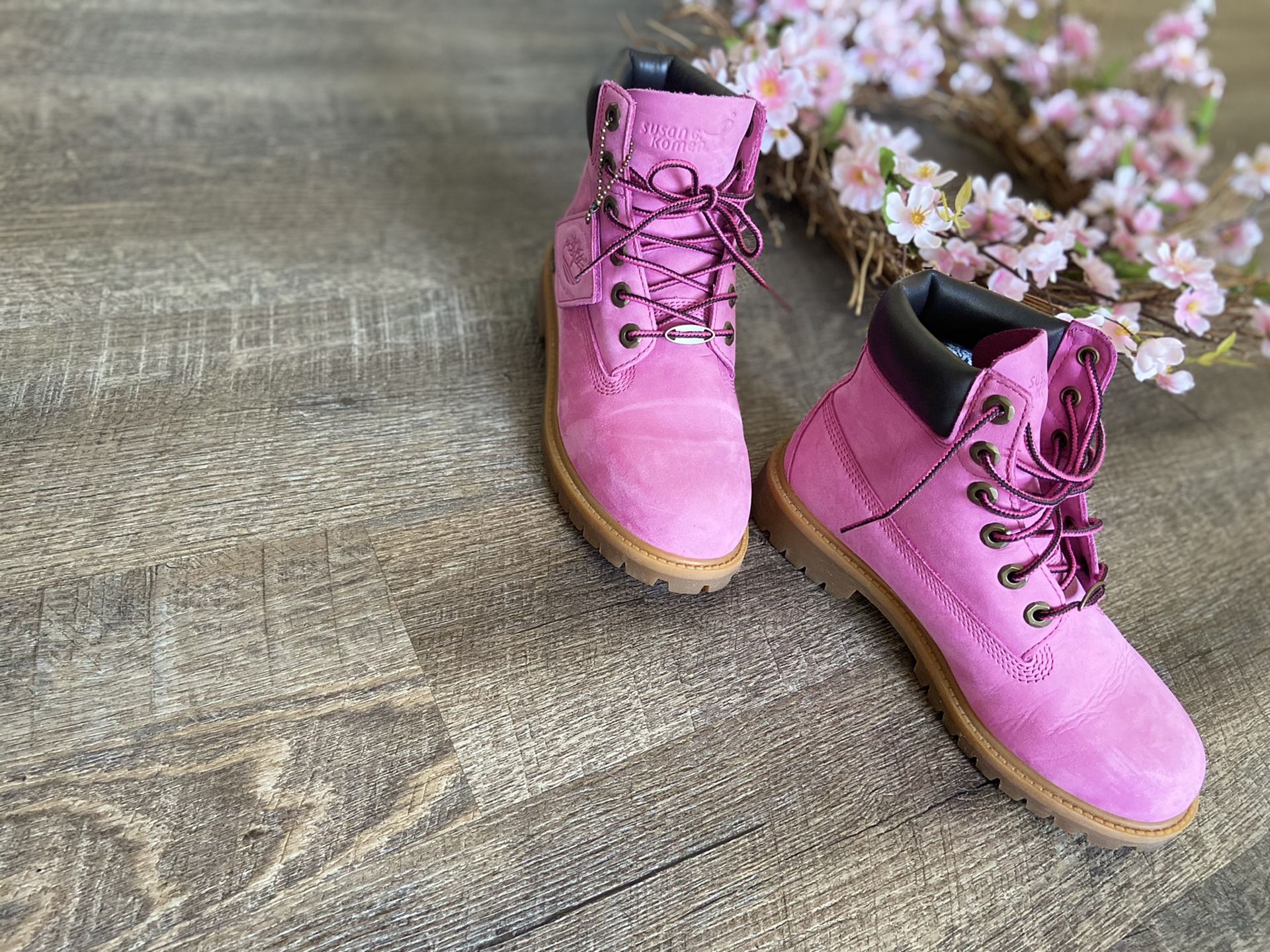 Pink Timberland Boots