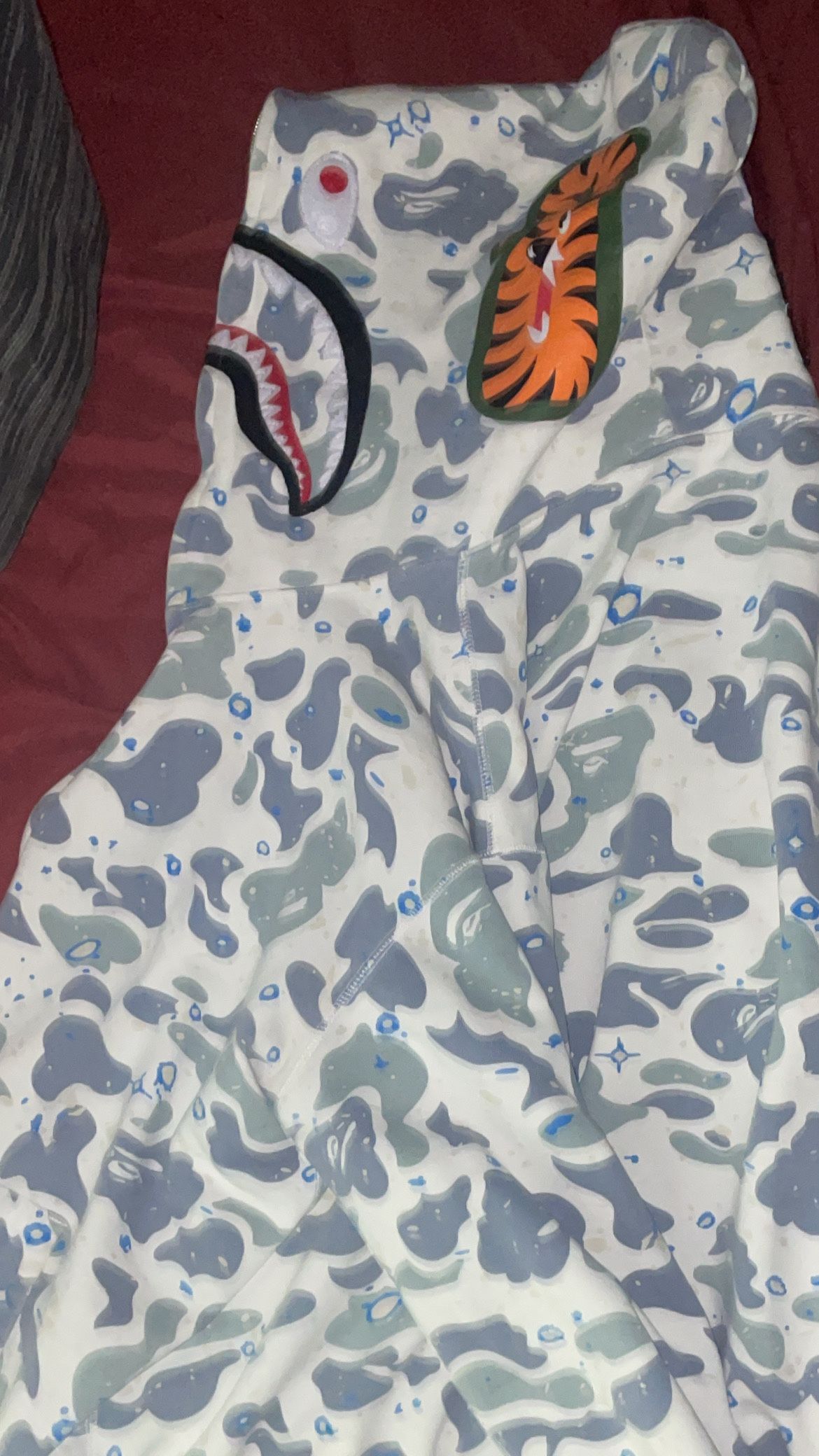 Bape Hoodie Space Camo White