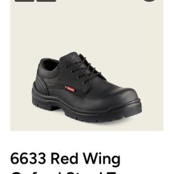 6633 Red Wing Oxford Steel Toe Black