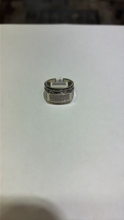 White gold pinky ring