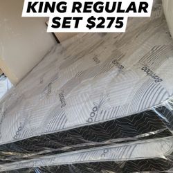 KING REGULAR MATTRESS SET 