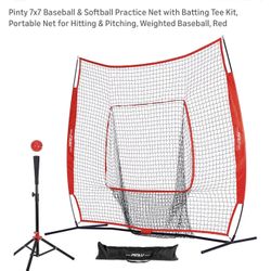 Baseball Hitting Net With Tee