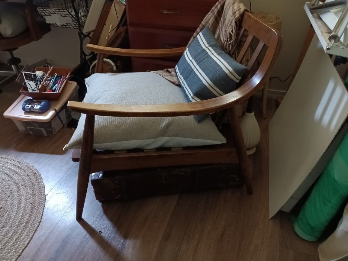 Pair of Tell City Chair Co. Danish Modern Chair frames