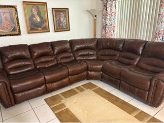 6 piece Leather Sectional