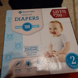 Diapers Size 2 (Members Mark) 12- 18 Lbs