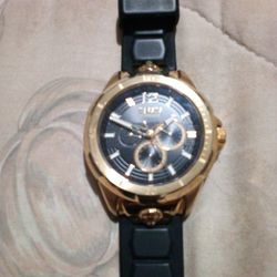 Versace Gold / Black Band Watch