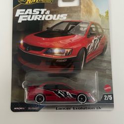 Hot Wheels Fast & Furious 1:64 Red Mitsubishi Lancer Evolution IX Diecast Car