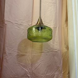 Retro Hanging Green Globe Pendant Light