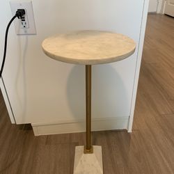 Round Marble Top Side Table (marble Bottom Too)