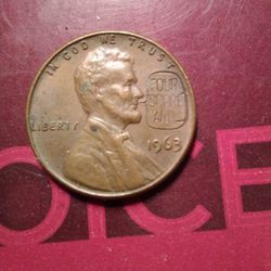 USA 1963 Copper Penny 