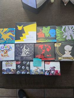 Pokemon alot. Booster box,  pokemon center etbs and etbs