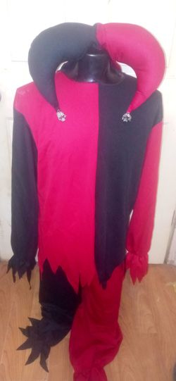 Red and Black Jester Halloween Costume