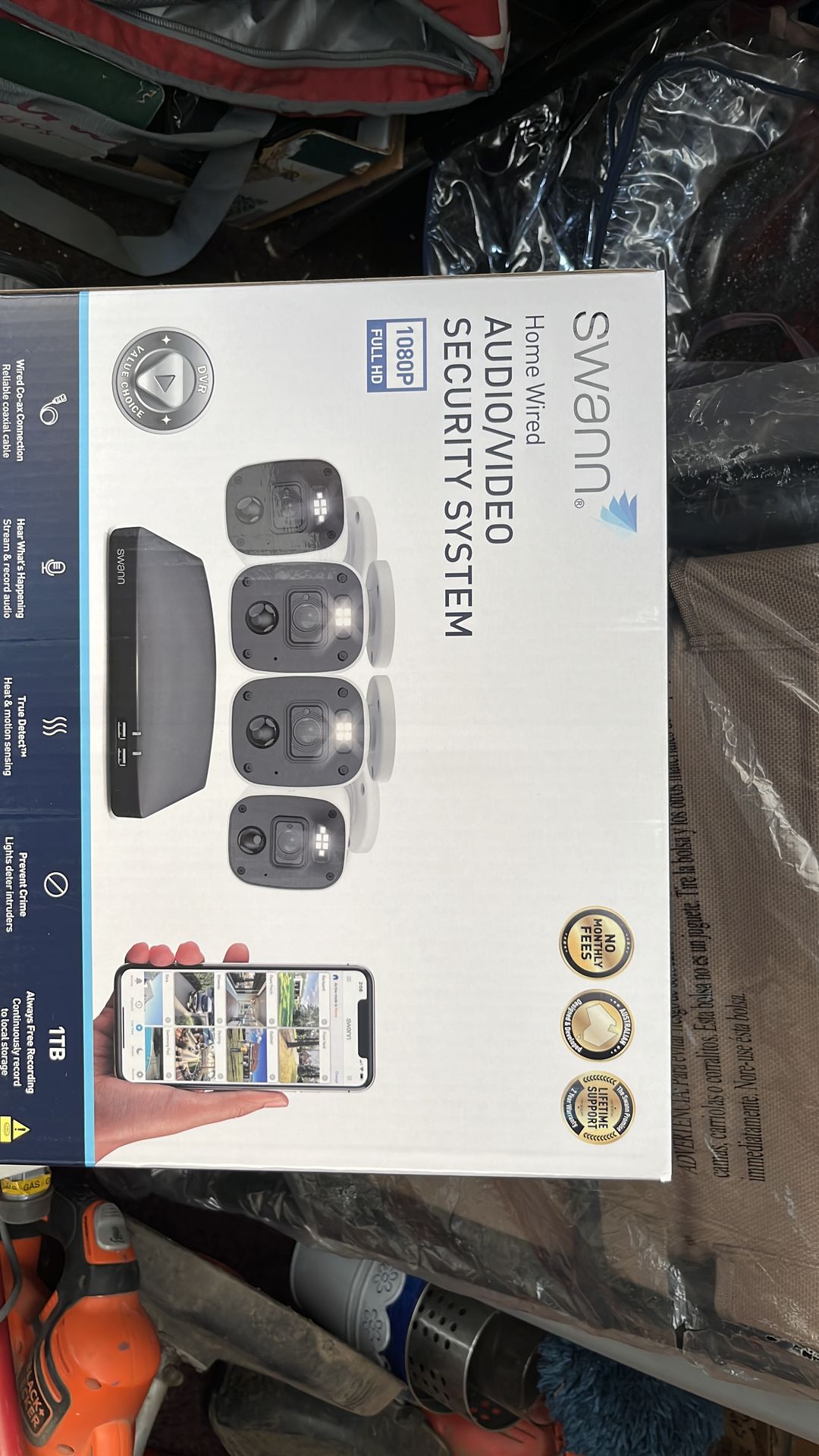 Swann home security system , wired with dvr