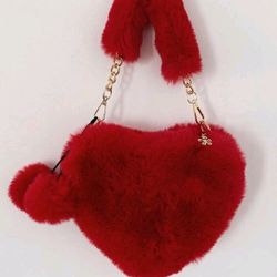 Heart Shade Fluffy Novelty Bag 