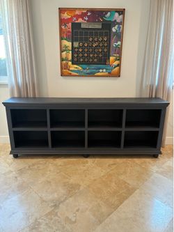 Mango Wood Low Bookshelf/Cubbies