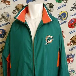 2000s Y2K Miami Dolphins Reebok NFL Football Jacket