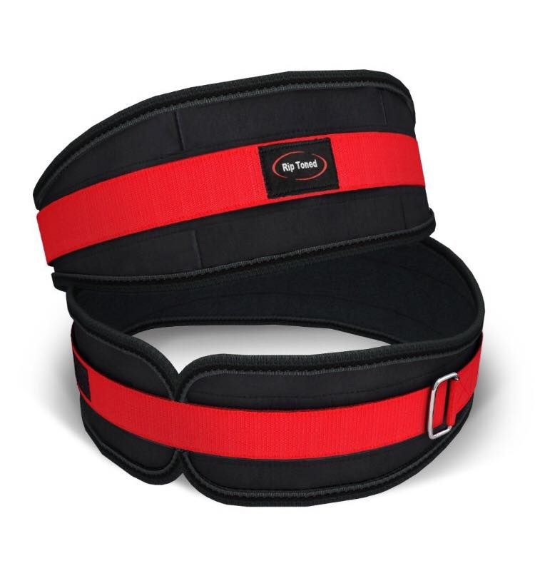 Lifting Belt By Rip Toned - 4.5 Inch Weightlifting Back Support & Bonus Ebook - For Powerlifting, Xfit, Bodybuilding, Strength & Weight Training, MMA