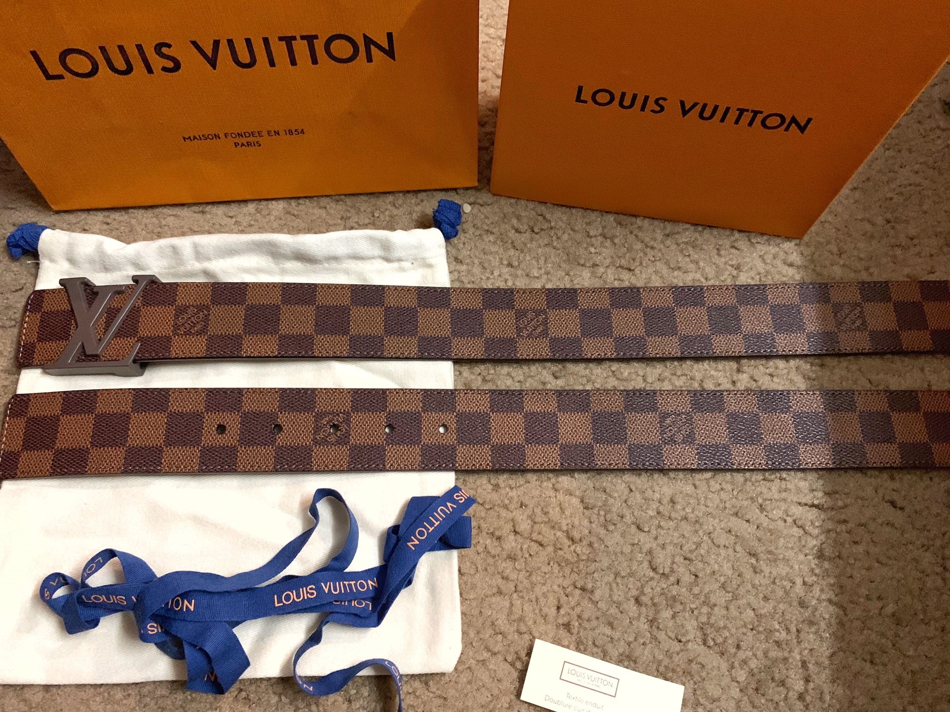 Brown Damier Belt 