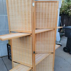 WOODEN DIVIDER WITH SHELVES 