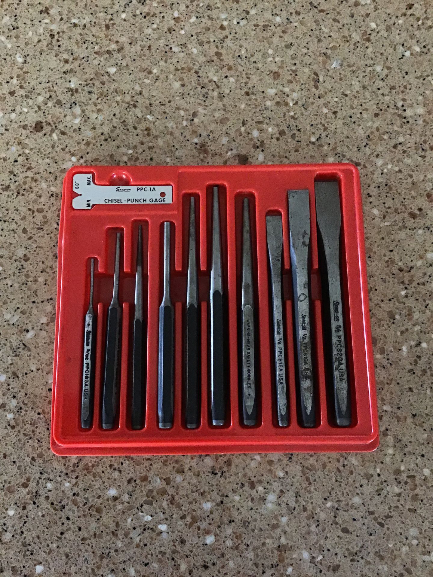 Snap-on Tools 11 piece Punch & Chisle Set. NO LOW BALLERS PLEASE!