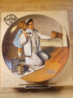 The Painter Norman Rockwell 1983 Limited Edition Knowles Plate