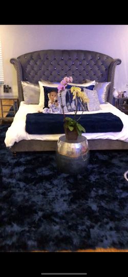 Luxurious Grey With Sparkles Bed Frame