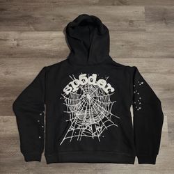 Black OG Web Sp5der Hoodie 