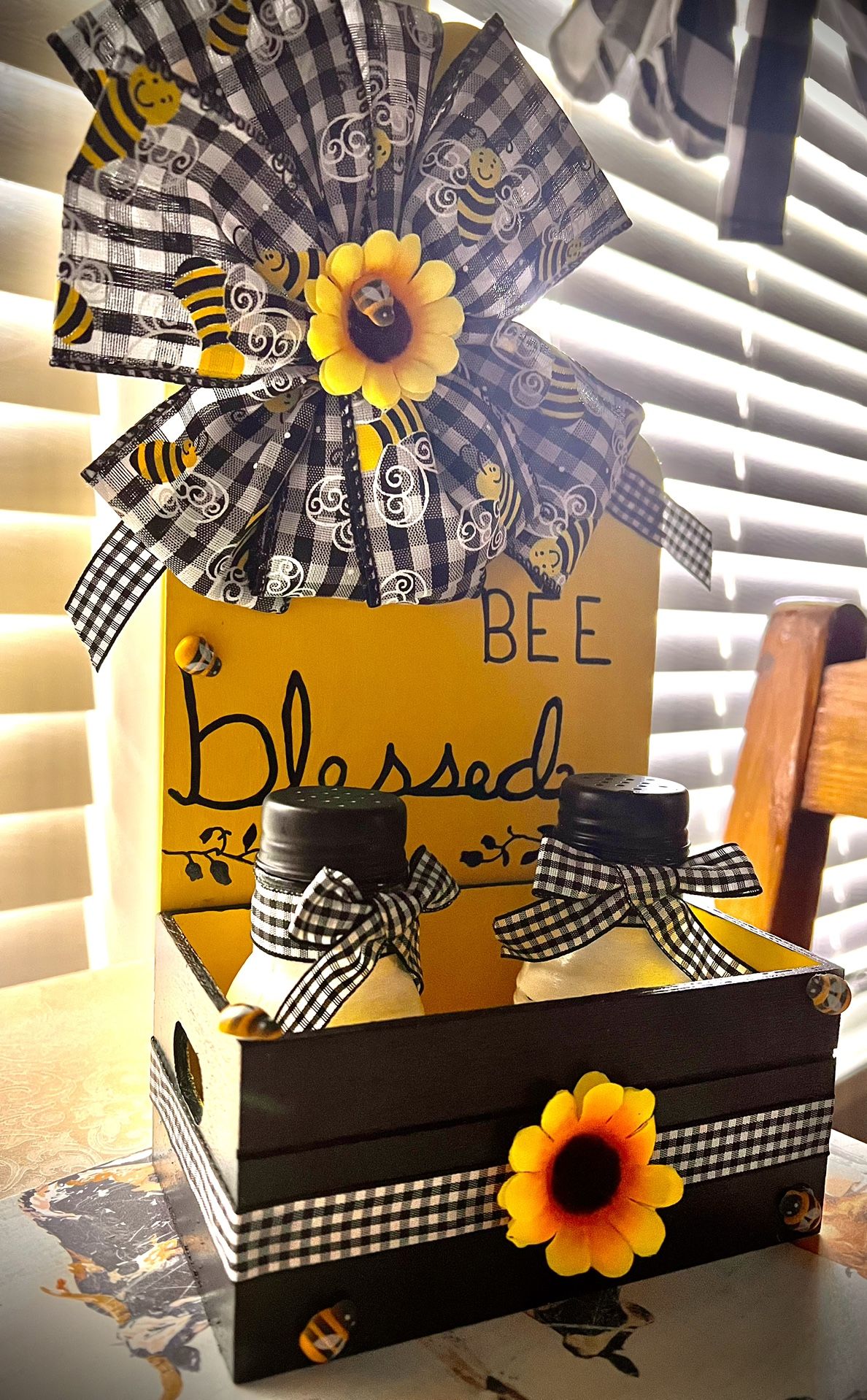 Honey Bee Salt and Pepper Holder