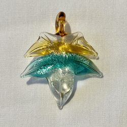 Glass Leaf Pendant 