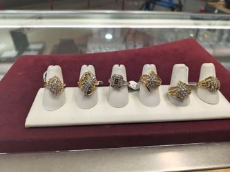 14k10k gold diamond ring different prices and grams layaway available 10% Dwon if you interested please make sure you ask for Maribel thank you
