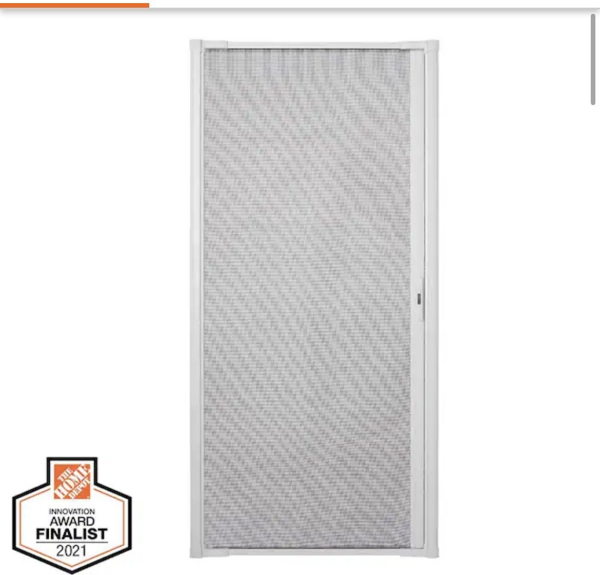 Andersen 36 in. x 80 in. LuminAire White for Single Entry Door 32 in.-36 in. Universal Handed Aluminum Retractable Screen Door