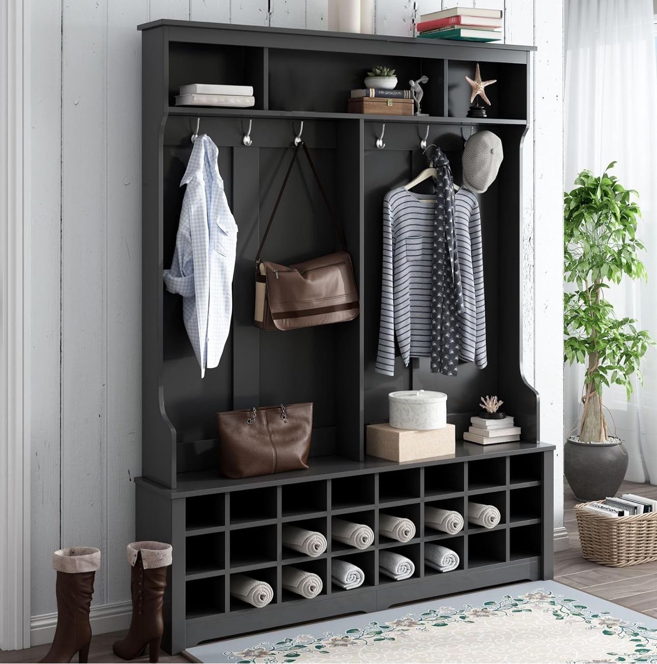 60” Coat Rack/mudroom Bench