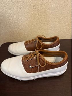 Nike Roshe G Tour NRG Golf Shoes AQ1479-101 White/Brown Croc Leather Men’s Size 11.5 Rare