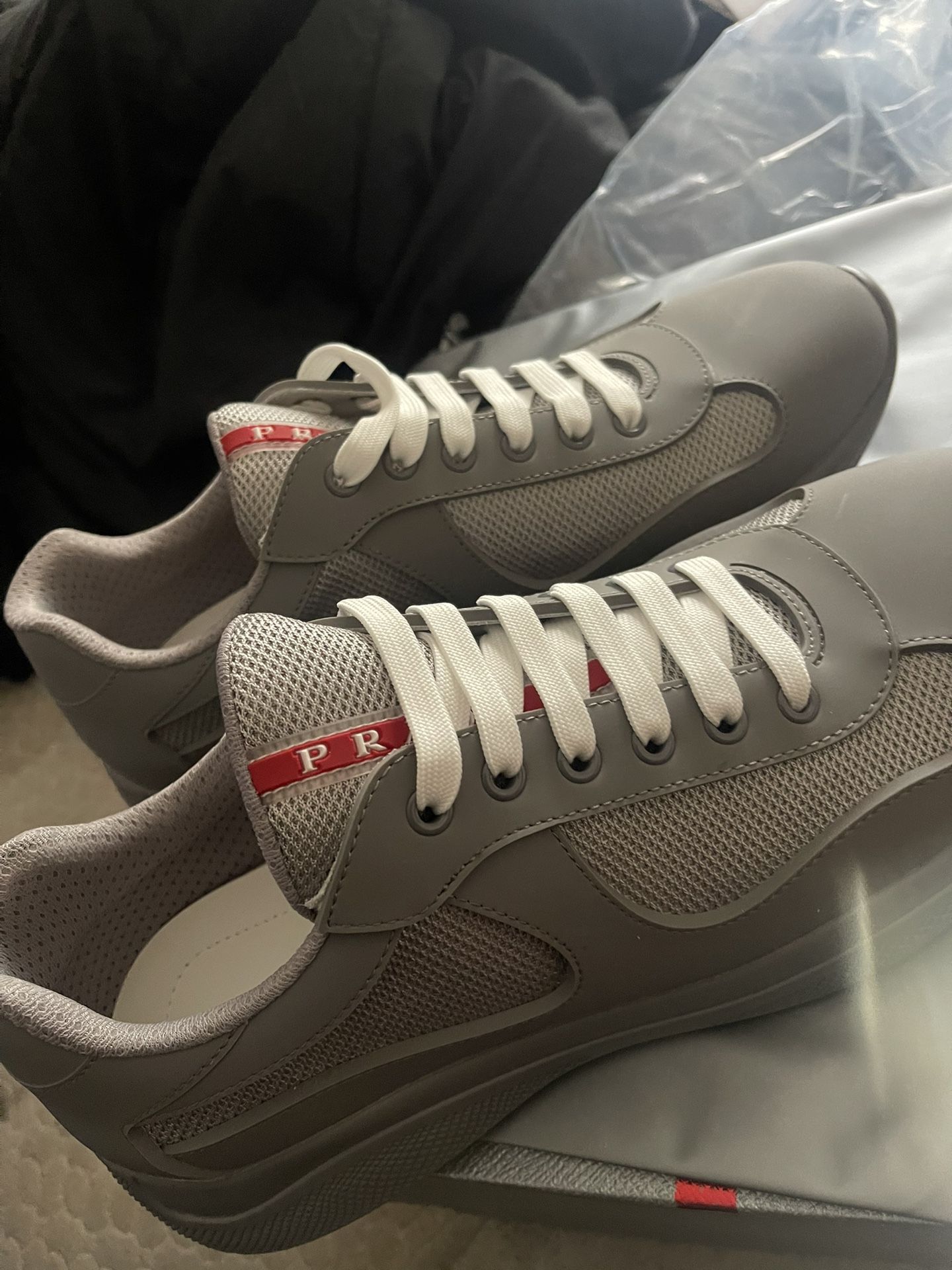 Prada Grey Cups Size 10