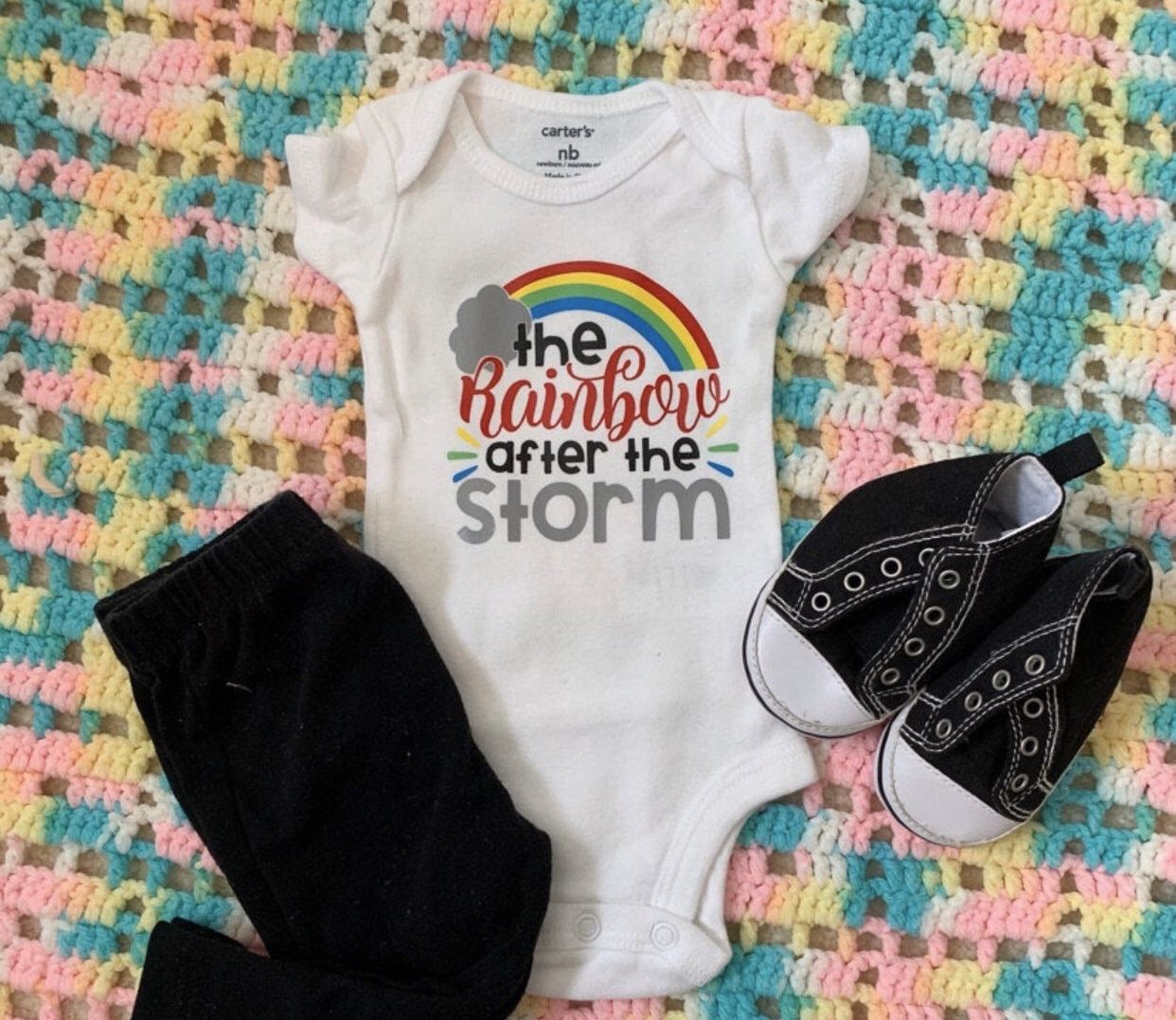 Rainbow baby π onesie