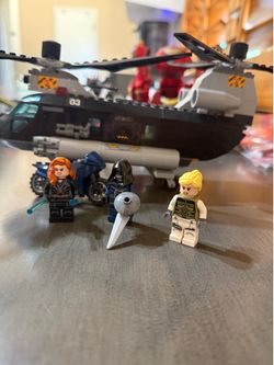 black widow helicopter chase