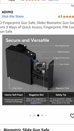 Adimo Model T6 Biometric Gun Safe