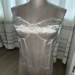 White Satin Corset 