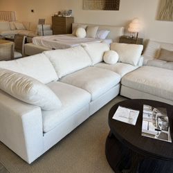 Modular Cloud Sofa Couch Sectional Chaise With Ottoman 