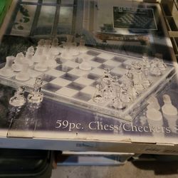 59 Piece Glass Chess Set