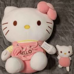 Hello Kitty Plush Duo- Pink And White 