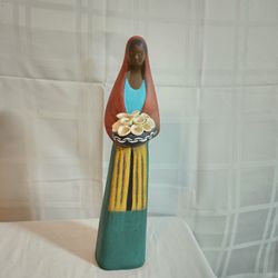 "Women with Calla Lilies" ceramic 13.5" Figurine 
