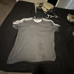 Adidas Gray White Stripped Shirt 3X