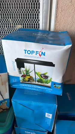 Top fin 2.5 gallon fish tank obo