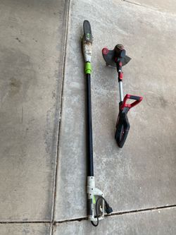 Portland pole saw Hyper Tough weed eater