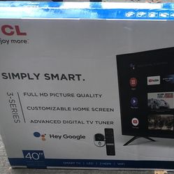 Brand new sealed 40”  TCL  Smart TV