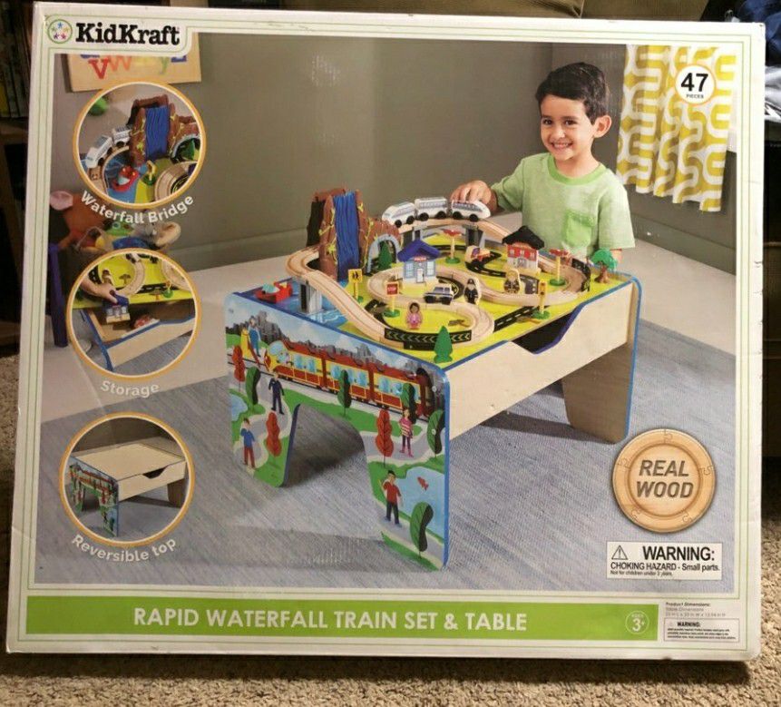 Brand new kid kraft rapidfall train table set