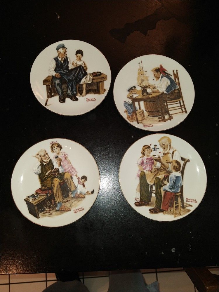 Norman Rockwell Plate Set