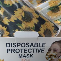 Sunflower Disposable Face Mask