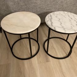 Marble end tables